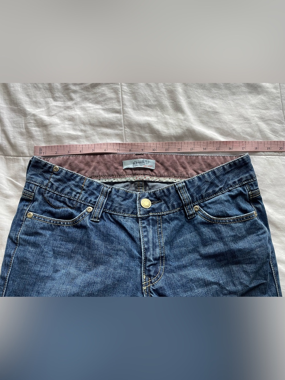 Old Navy Y2K Low Rise Flap Pocket Bootcut Flare Jeans 10 Classic Preppy 2000s - Picture 7 of 9